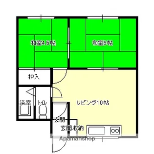 カワシマNO14【5号室】の間取り