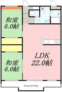 グロリアハイツ若松【302号室】の間取り