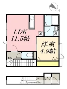 ファームレヂデンス函館駅前(FARMRESIDENCE函館駅前)【2階】の間取り