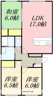 フラットフォーレスト本通Ⅰ【103号室】の間取り