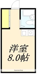 フラットフォーレスト本通Ⅱ【2階】の間取り