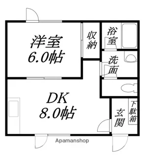 タウンハウス本通【103号室】の間取り