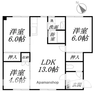 フォレスト本通【201号室】の間取り
