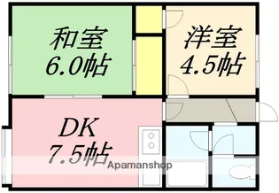 メゾン山の手【101号室】の間取り