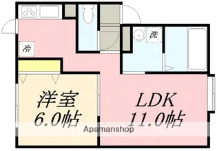 レモンハイツ山の手【1階】の間取り