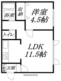 ノーザンヒルズ【203号室】の間取り