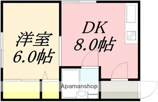 クレスト北美原【2A号室】の間取り