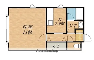 ノースヒル北美原【206号室】の間取り