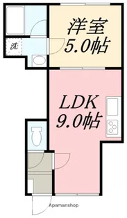 ハイパディミハラ【203号室】の間取り