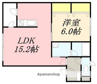 エイブルOKAMURA Ⅲ(エイブルオカムラスリー)【2階】の間取り
