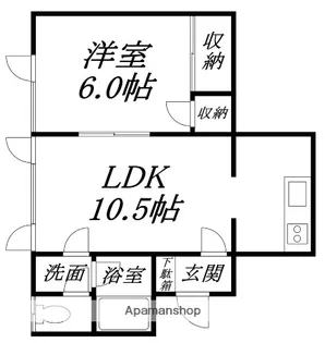 サンロード桔梗【101号室】の間取り