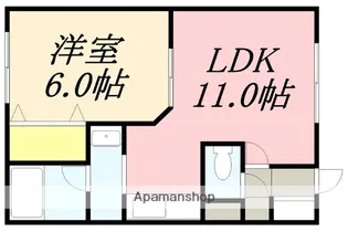 ピアース桔梗【302号室】の間取り