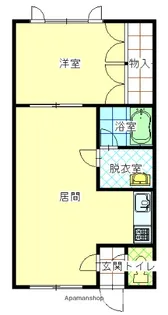 ダイヤフローラル桔梗【1C号室】の間取り