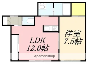 レジデンス優衣【202号室】の間取り