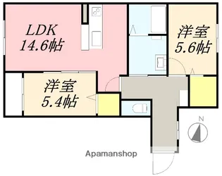 ソレイユ・ルヴァン(SOLEIL LEVANT)【104号室】の間取り