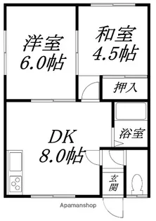 ハイムシモジマ【201号室】の間取り