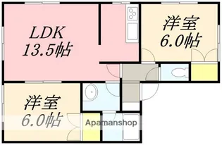 アクロスハイム【201号室】の間取り
