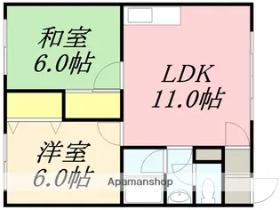 サンルーカス共栄Ⅰ【2-B号室】の間取り
