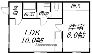 第10タジマハイツ【201号室】の間取り