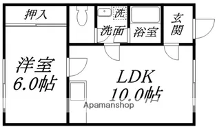 第10タジマハイツ【203号室】の間取り