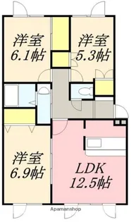 マーレしらゆり【103号室】の間取り