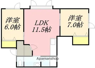 PLEASE FIFTIY(プリーズフィフティ)【203号室】の間取り