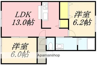 メイプルハイムⅡ【201号室】の間取り