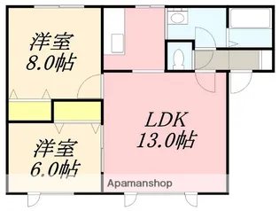 ハウスコンフォートC【201号室】の間取り