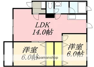 フォレストリーB館【102号室】の間取り