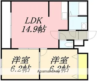メモリーベル【102号室】の間取り
