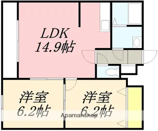 メモリーベル【202号室】の間取り