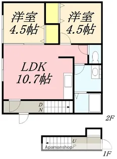 アスティ久根別【2F号室】の間取り