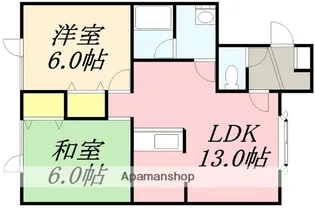 コーポ潤【102号室】の間取り