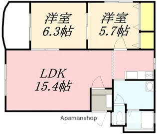 ピュアライフ中野通【2階】の間取り