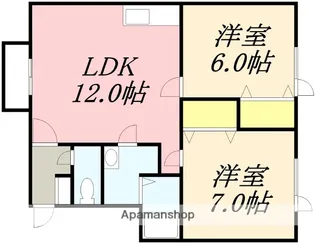 コーポVⅢ【102号室】の間取り