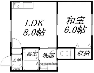 シーサイド七重浜A棟【203号室】の間取り