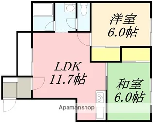 グリーンセゾンB棟【202号室】の間取り