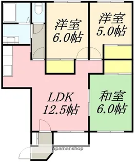グリーンセゾンC棟【202号室】の間取り