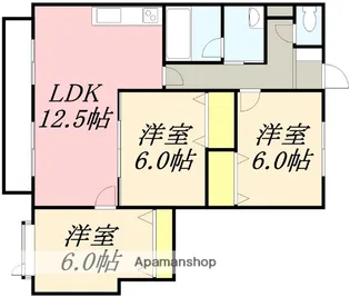 マンショングリーンリーフ【107号室】の間取り