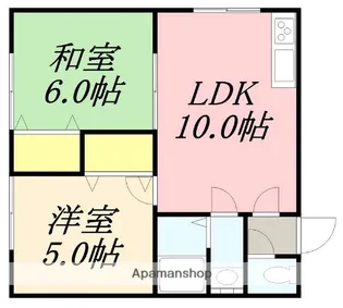 グランベリー七重浜【205号室】の間取り