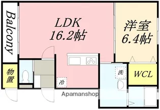 ストックトン【203号室】の間取り