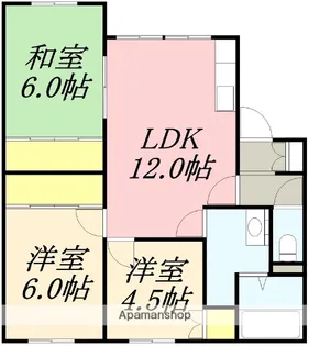 グランドハイム七重浜【203号室】の間取り