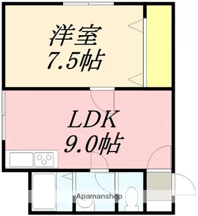 コーポ岡村【201号室】の間取り