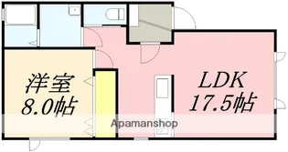 セピア七重浜Ⅲ A棟【201号室】の間取り