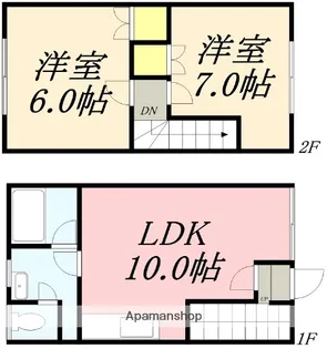 レジェンド北斗Ⅱ【203号室】の間取り