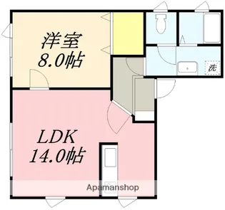 PEARL HOUSE(パールハウス)【101号室】の間取り