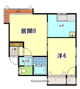 ハイツSHION【102号室】の間取り