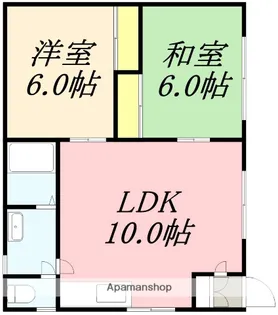 櫻井アパート【1F左号室】の間取り