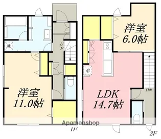 WISE COURT【右号室】の間取り