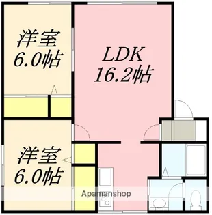 れいか美原【102号室】の間取り